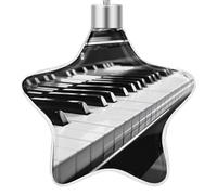 FodPand Black White Piano KeyboardPendant Christmas Necklace Christmas Tree Ornaments Beautiful Pendant for Automobile, Indoor, Window, Santa Claus, Thanksgiving Xmas Party Gifts