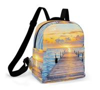 FodPand Blue Sea Beach at Sunrise Travel Backpack Daypack Laptop Bag