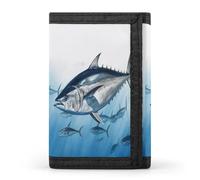 FodPand Bluefin Tuna Thunnus Wallets Large Trifold Wallet for Women Men Front Pocket Wallets Slim RFID Blocking Wallet Credit Card Holder Coin Pures for Daily Use
