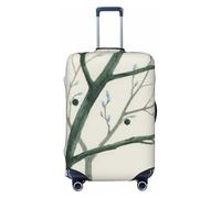 FodPand Branches Wood Travel Luggage Cover Elastic Suitcase Cover Protector Anti-Scratch Luggage Protector Universal Washable Travel Sleeve Baggage Case Fits 18-32 Inch Suitcase, Black, XL