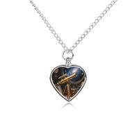 FodPand Brass Scope Galaxies Pet Memorial Necklace for Ashes Waterproof Cremation Jewelry for Men Women Adjustable Pet Urn Pendant with Filling Kit Keepsake Gift for Loss of Dog Cat