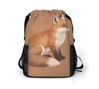 FodPand Brown Fox Gym Bag Backpack Drawstring Backpack