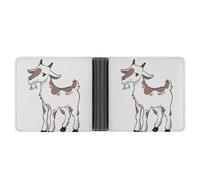 FodPand Brown Goat Wallet Slim Minimalist Men Wallet Durable Portable Bifold Purse PU Passcase