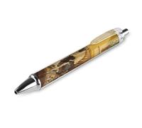 FodPand Brown Gordon Setter Pug Snuggles Ballpoint Pens Fine Point Smooth Writing Pen Retractable Ball Point Pens 0.5mm Black Ink Pen Office Supplies Gifts for Men Women 1 PCS