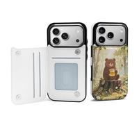 FodPand Butter-Loving Bear Case for iPhone 17 Phone Cover Flip Phone Protective Cover Cute TPU Anti-Scratch Shockproof Minimalist Aesthetic Case for Women & Men