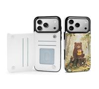 FodPand Butter-Loving Bear Case for iPhone 17 Phone Cover Flip Phone Protective Cover Cute TPU Anti-Scratch Shockproof Minimalist Aesthetic Case for Women & Men