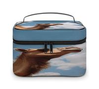 FodPand Camel Looking Up at The Sky Makeup Bag for Women Lightweight Travel Toiletry Bag with Handle Portable Waterproof Cosmetics Storage Bags Fashion Large Makeup Case Organizer