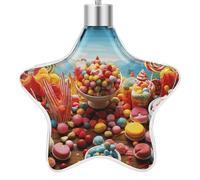 FodPand Candy PosterPendant Christmas Necklace Christmas Tree Ornaments Beautiful Pendant for Automobile, Indoor, Window, Santa Claus, Thanksgiving Xmas Party Gifts