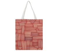 FodPand Canvas Tote Bag with Handles Reusable Peach Wood Grain Grocery Shopping Bag Carry on Tote Purse Casual Handbag Everyday Shoulder Bags for Office Market Beach Daily Essentials