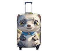 FodPand Cartoon weasel Travel Luggage Cover Elastic Suitcase Cover Protector Anti-Scratch Luggage Protector Universal Washable Travel Sleeve Baggage Case Fits 18-32 Inch Suitcase, Black, M