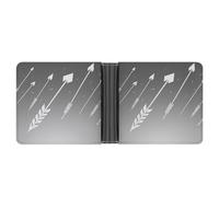 FodPand Cartoon White Arrow Wallet for Men Leather Bifold Wallet Front Pocket Wallets Card Holder Wallets Money Clip