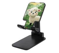 FodPand Cell Phone Stand Adjustable Cute Cartoon Sheep Phone Holder for Desk Compatible with 4.0-8.0 Inch Smartphones Foldable Mobile Stand 0-135° Tilt Portable Office Desktop Accessories Decor