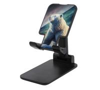 FodPand Cell Phone Stand Adjustable Polar Bear Phone Holder for Desk Compatible with 4.0-8.0 Inch Smartphones Foldable Mobile Stand 0-135° Tilt Portable Office Desktop Accessories Decor