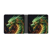 FodPand Chinese Dragon Wallet Slim Minimalist Men Wallet Durable Portable Bifold Purse PU Passcase