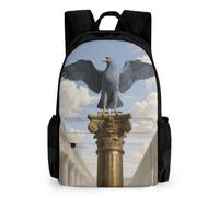 FodPand Classical Bronze Eagle Backpack 16 Inch Laptop Backpacks | Work Business Backpacks Purse with Large Capacity, Waterproof Nurse Bag Waterproof Casual Daypack for Travel