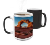 FodPand Color Changing Mugs Arches National Park-standard Heat Sensitive Ceramic Coffee Mugs Funny Temperature Changing Mug Novelty Magic Cup Gift for Coffee Lover 11 Oz