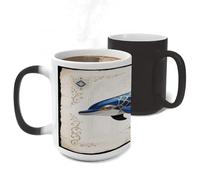 FodPand Color Changing Mugs Dolphin Gothic Art Heat Sensitive Ceramic Coffee Mugs Funny Temperature Changing Mug Novelty Magic Cup Gift for Coffee Lover 11 Oz