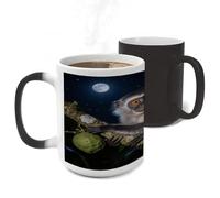 FodPand Color Changing Mugs Peruvian Night Monkey Heat Sensitive Ceramic Coffee Mugs Funny Temperature Changing Mug Novelty Magic Cup Gift for Coffee Lover 11 Oz