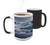 FodPand Color Changing Mugs Polar Bear Ice Heat Sensitive Ceramic Coffee Mugs Funny Temperature Changing Mug Novelty Magic Cup Gift for Coffee Lover 11 Oz
