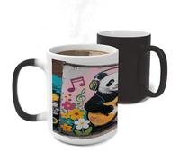 FodPand Color Changing Mugs Street Graffiti Art Heat Sensitive Ceramic Coffee Mugs Funny Temperature Changing Mug Novelty Magic Cup Gift for Coffee Lover 11 Oz