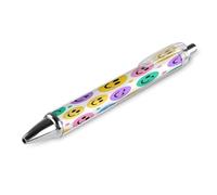 FodPand Color Happy Face Ballpoint Pens Fine Point Smooth Writing Pen Retractable Ball Point Pens 0.5mm Black Ink Pen Office Supplies Gifts for Men Women 1 PCS