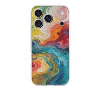 FodPand Colorful Fluid Arts Phone Case for iPhone 17 TPU Hard Phone Protective Cover Anti-Scratch Shockproof Minimalist Aesthetic Case for Women & Men Transparent