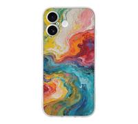 FodPand Colorful Fluid Arts Phone Case for iPhone 17 TPU Hard Phone Protective Cover Anti-Scratch Shockproof Minimalist Aesthetic Case for Women & Men Transparent