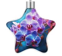 FodPand Colorful Orchids FlowerPendant Christmas Necklace Christmas Tree Ornaments Beautiful Pendant for Automobile, Indoor, Window, Santa Claus, Thanksgiving Xmas Party Gifts