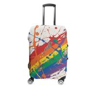 FodPand Colorful Paint Luggage Covers for Suitcase Protector Fits 19-32 Inch Suitcase Cover, Washable Travel Baggage Covers Durable Luggage Protector for Secure Fit, style, S, Modern