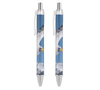 FodPand Condor on The Snow Mountain Ballpoint Pens Fine Point Smooth Writing Pen Retractable Ball Point Pens 0.5mm Black Ink Pen Office Supplies Gifts for Men Women 2 PCS