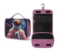 FODPAND Cool Man in Outer Space Galaxy Toiletry Bag,Portable Hanging Travel Toiletry Bags with Hook Cosmetic Case Makeup Bag Organizer for Toiletries