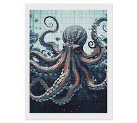 FodPand Cool Octopus Diamond Painting Kits for Adults Beginners 12x16 Full Drill Diamond Art with DIY Tools Square 5D Diamonds Dots Crafts Gem Art Paint by Diamonds for Home Wall Decor Relaxing Gift