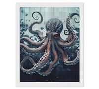 FodPand Cool Octopus Diamond Painting Kits for Adults Beginners 16x20 Full Drill Diamond Art with DIY Tools Square 5D Diamonds Dots Crafts Gem Art Paint by Diamonds for Home Wall Decor Relaxing Gift