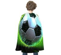 FodPand Cool Soccer Ball Halloween Cloak Cosplay Costumes for Adults | Soft Satin Cape Poncho, Wizard/Witch/Vampire/Knight/Royal Roleplay, Spooky Party Favor, Trick or Treat Essential Accessories