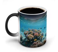 FodPand Coral Reef Color Changing Mugs Funny Heat Sensitive Ceramic Coffee Mugs Temperature Changing Mug Novelty Magic Cup Gift for Coffee Lover 11 Oz