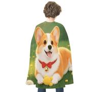 FodPand Corgi Halloween Cloak Cosplay Costumes for Adults | Soft Satin Cape Poncho, Wizard/Witch/Vampire/Knight/Royal Roleplay, Spooky Party Favor, Trick or Treat Essential Accessories