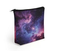 FodPand Cosmic Nebula Makeup Bag with Sturdy Zipper，Linen Material Storage Bag,Large Capacity And Multi-Purpose Cosmetic Bag for Daily Life, Travel, Outings, Business Trips And Other Occasions