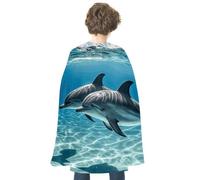 FodPand Costume Dolphins In The Sea Halloween Cape for Adult Cosplay Props | Cloak Poncho Robe Wrap, Flowing Drape, Medieval Renaissance Dress up Apparel, Spooky Party Favor, Trick or Treat Accessories