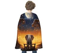 FodPand Costume Elephant Moon Halloween Cape for Adult Cosplay Props | Cloak Poncho Robe Wrap, Flowing Drape, Medieval Renaissance Dress up Apparel, Spooky Party Favor, Trick or Treat Accessories
