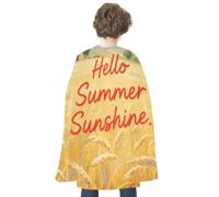 FodPand Costume Hello Summer Sunshine Halloween Cape Adult Cosplay Props | Cloak Poncho Robe Wrap, Flowing Drape, Medieval Renaissance Dress up Apparel, Spooky Party Favor, Trick or Treat Accessories
