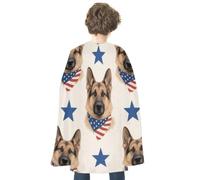 FodPand Costume Patriotic German Shepherd Halloween Cape Adult Cosplay Prop | Cloak Poncho Robe Wrap, Flowing Drape, Medieval Renaissance Dress up Apparel, Spooky Party Favor, Trick or Treat Accessories