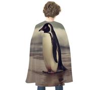 FodPand Costume Penguin On The Beach Halloween Cape for Adult Cosplay Props | Cloak Poncho Robe Wrap, Flowing Drape, Medieval Renaissance Dress up Apparel, Spooky Party Favor, Trick or Treat Accessories