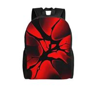 FodPand Crackle Red and Black Fashion Print Laptop Backpack for Men Women College Backpacks Water-resistant Lightweight Travel Bag Business Rucksack Large Capacity Hiking Daypack Bookbag Gift