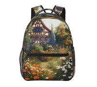 FodPand Cradle mountain summit Travel Backpack for Women Men 15.6 inch Laptop Backpack Waterproof Work Business Daypack, Cottage Garden, One Size, Travel Backpacks