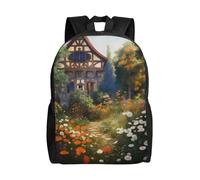 FodPand crane dancing Travel Backpack for Women Men 15.6 inch Laptop Backpack Waterproof Work Business Daypack, Cottage Garden, One Size, Travel Backpacks