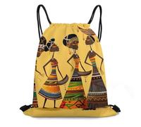 FodPand Creative African Culture Drawstring Backpack Sports Gym Bags Large Cinch Storage Sack for Travelling And Everyday Use
