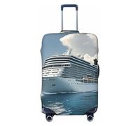 FodPand Cruise Ships Travel Luggage Cover Elastic Suitcase Cover Protector Anti-Scratch Luggage Protector Universal Washable Travel Sleeve Baggage Case Fits 18-32 Inch Suitcase, Black, L