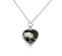 FodPand Custom And Black Zen Stones Urn Necklaces for Dog Cat Human Ashes 27.6" Cable Chain Memorial Heart Pendant Necklace with Filling Kit Pet Cremation Jewelry Keepsake Sympathy Gifts
