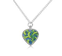 FodPand Custom Art Style Banana Urn Necklaces for Dog Cat Human Ashes 27.6" Cable Chain Memorial Heart Pendant Necklace with Filling Kit Pet Cremation Jewelry Keepsake Sympathy Gifts