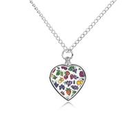 FodPand Custom Berries And Fruits Urn Necklaces for Dog Cat Human Ashes 27.6" Cable Chain Memorial Heart Pendant Necklace with Filling Kit Pet Cremation Jewelry Keepsake Sympathy Gifts